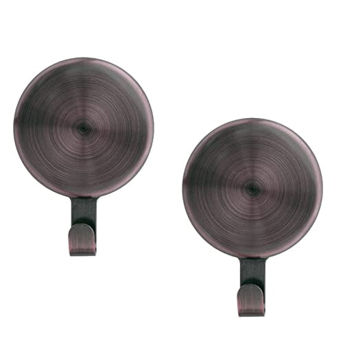 Haute Decor Attract Magnetic Wreath Hanger (Oil-Rubbed Bronze) - Set of 2 Magnets - for 2 Metal Doors or Surfaces or 1 Single-Pane Glass Door or Window
