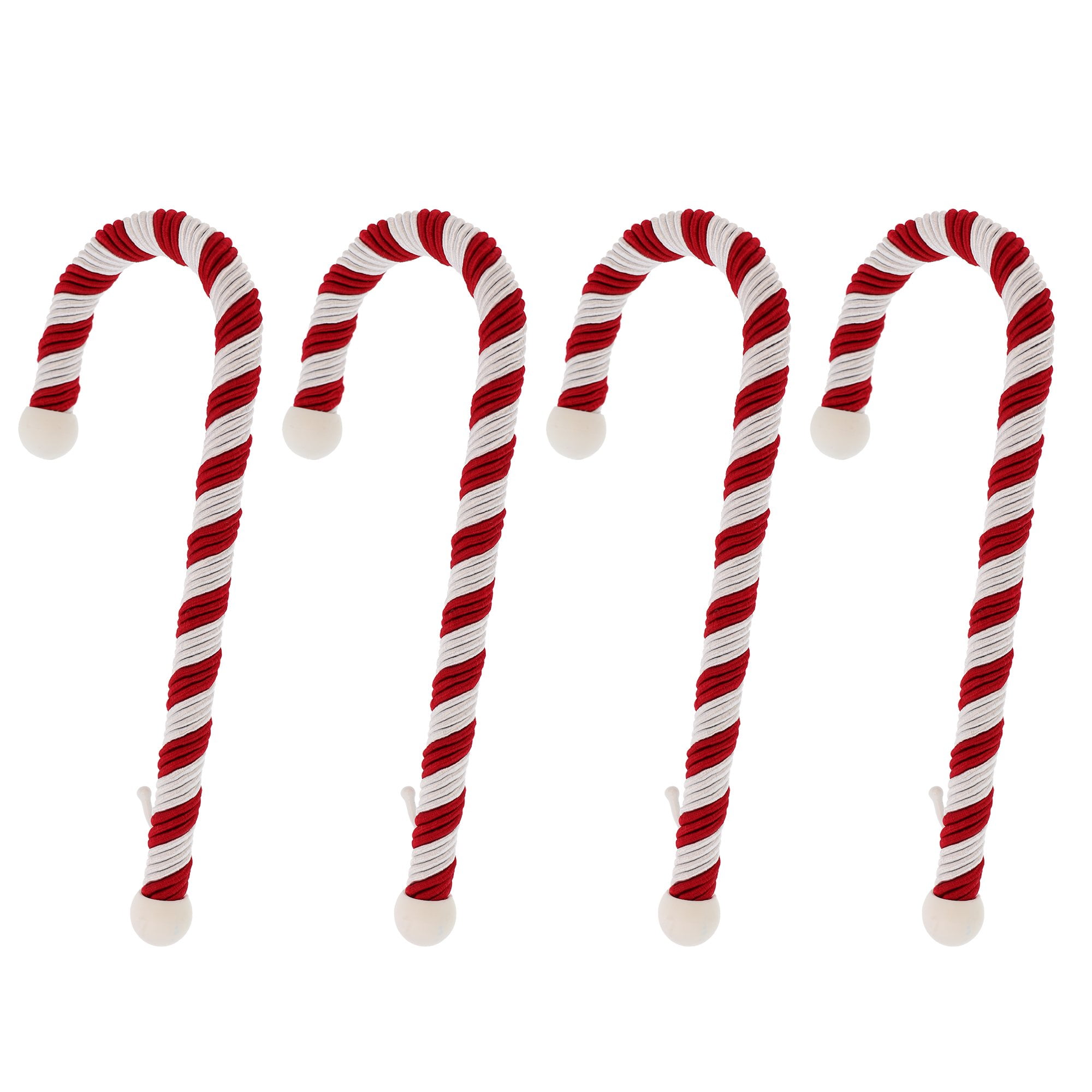 Large Red and White Candy Cane Stocking Holders Set
