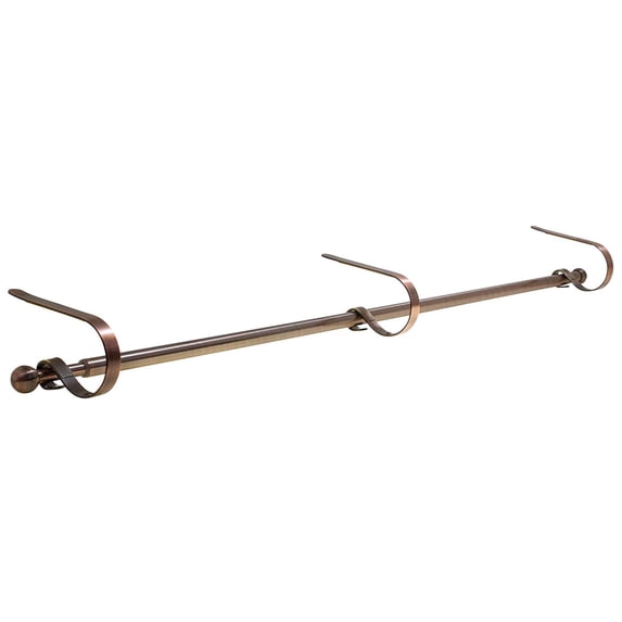 Haute Decor Expandable Holiday MantleClip Stocking Holder Rod, Bronze