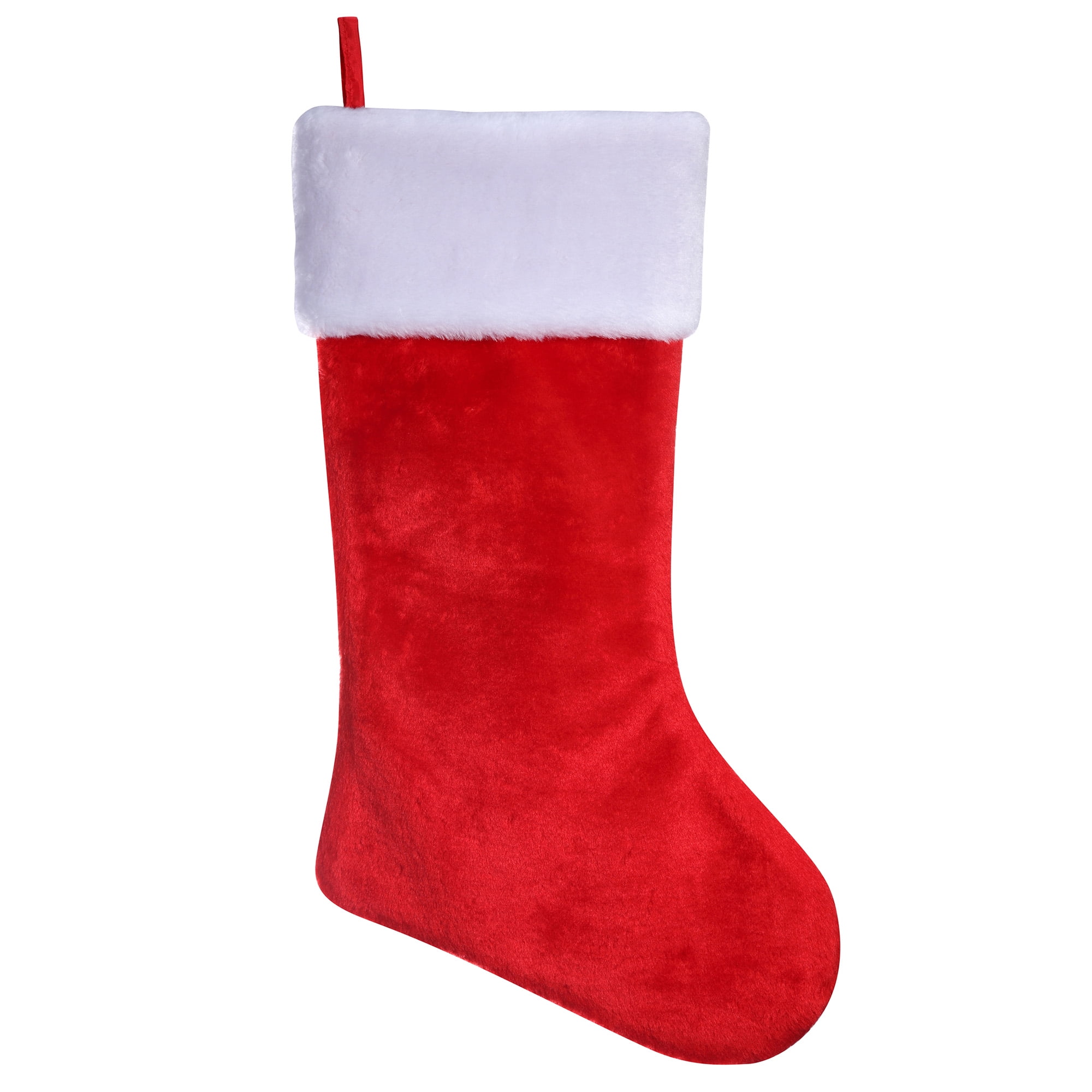 Classic Red and White Adjustable Christmas Stocking