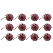 Haute Decor Jingle Bell Christmas Tree Ornaments, 1.97-inch Diameter, 12-Pack - Red Color - Real Metal Jingle Bells
