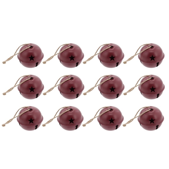 Haute Decor Jingle Bell Ornaments (Small Version) - 12 Pack - Red