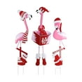 thumbnail image 1 of Haute Decor Outdoor Metal Caroling Flamingos Trio Yard Christmas Decoration, 1 of 3