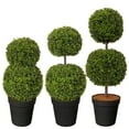thumbnail image 1 of Haute Decor Premium Adjustable Artificial Topiary - Includes 1 Artificial Adjustable Topiary for Front Porch (Double Ball Style), 1 of 8