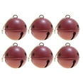 thumbnail image 1 of Haute Decor Red Metal Jingle Bell Ball Ornaments, 6 Count (3.35"), 1 of 5