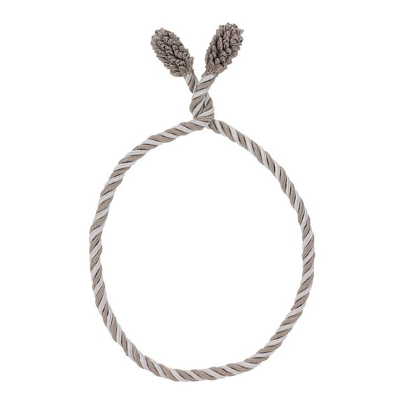 Haute Decor, Satin Decorative Twist Ties, 6 Pack - Taupe/White - Size: 20"