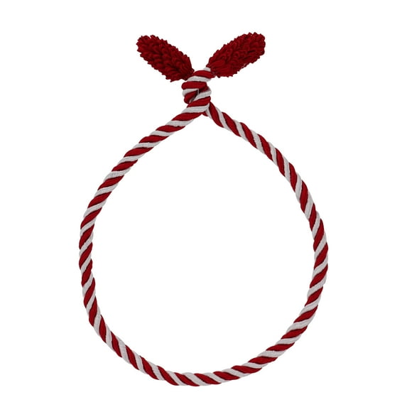 Haute Decor,  Satin Holiday Decorative Twist Ties 6 Pack - Red and White, Size: 20"