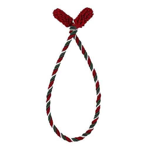 Haute Decor Decorative Twist Ties, 6 Pack, 20 inches (Red/White) - Hang Garland, Lights, Decorations