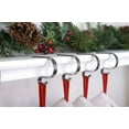 thumbnail image 1 of Haute Decor Silver Nickel Christmas The Original MantleClip Junior Stocking Holders, 2.36" (4 Count), 1 of 1