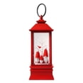 thumbnail image 1 of Haute Decor Snowburst™ 9 inch tall Plastic Lantern with Gnome Trio and Automatic Bursts of Snowfall - Auto timed lights, 1 of 5
