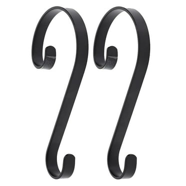 Haute Decor Stocking Scrolls ® Christmas Stocking Hanger - Matte Black   Size: 2 Pack