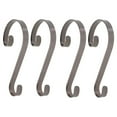 thumbnail image 1 of Haute Decor Stocking Scrolls Holiday Stocking Hanger, Nickel (4 Pack), 1 of 3
