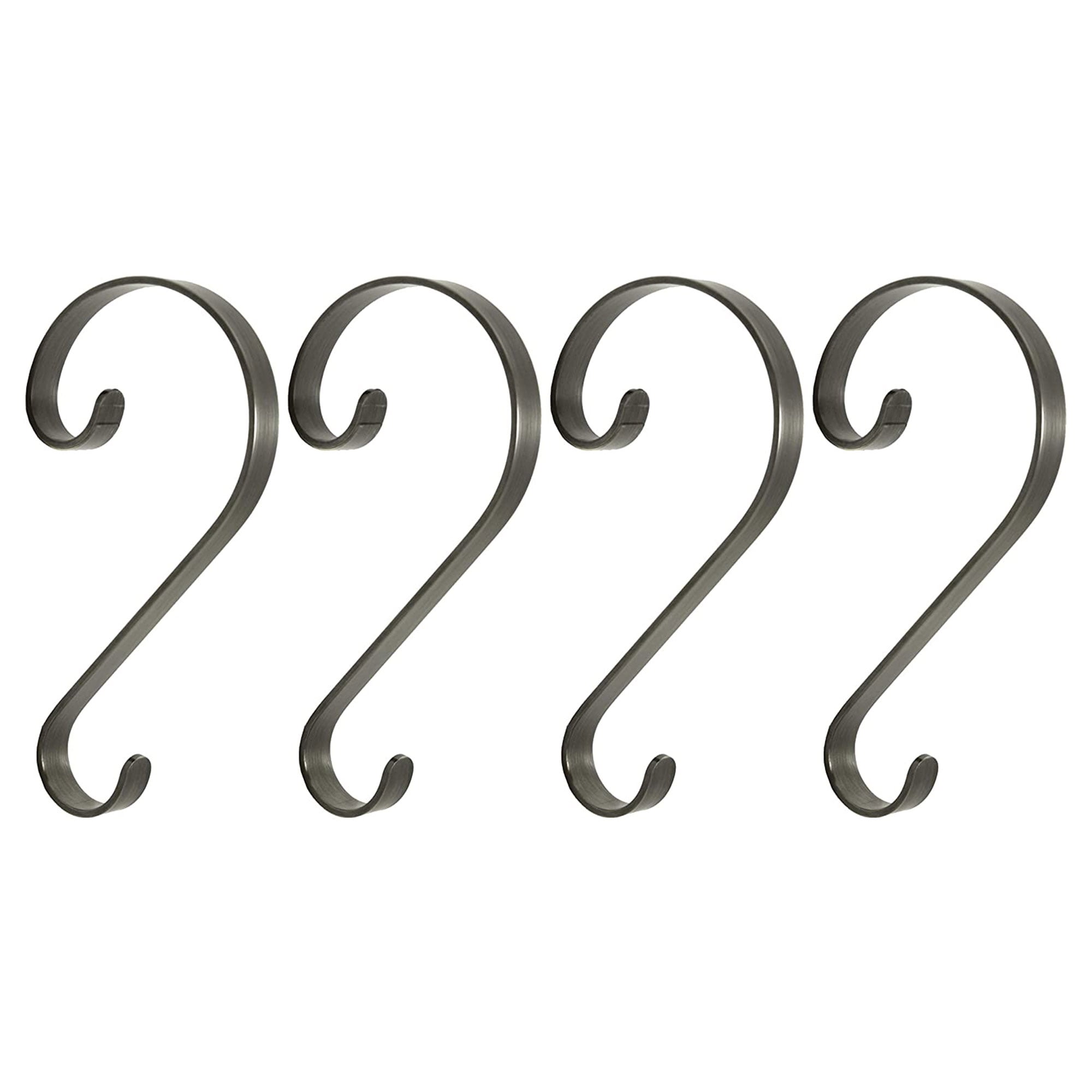 Pewter 4-Pack Adjustable Metal Stocking Holders