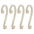 thumbnail image 1 of Haute Decor Stocking Scrolls Holiday Stocking Hanger, Silver (4 Pack), 1 of 3