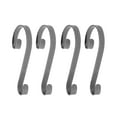 thumbnail image 1 of Haute Decor Stocking Scrolls® Stocking Hanger, 4-pack, Holly-Embossed, Pewter, 1 of 7