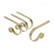 Haute Decor The Original MantleClip  Stocking Holder, 4 Pack - Brass