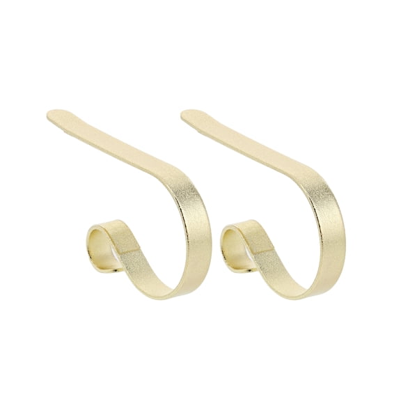Haute Decor Original MantleClip Stocking Holder - 2 Pack Glimmer Gold