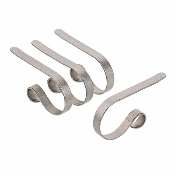 Haute Decor The Original MantleClip® Stocking Holder - Glimmer Silver   Size: 4 Pack