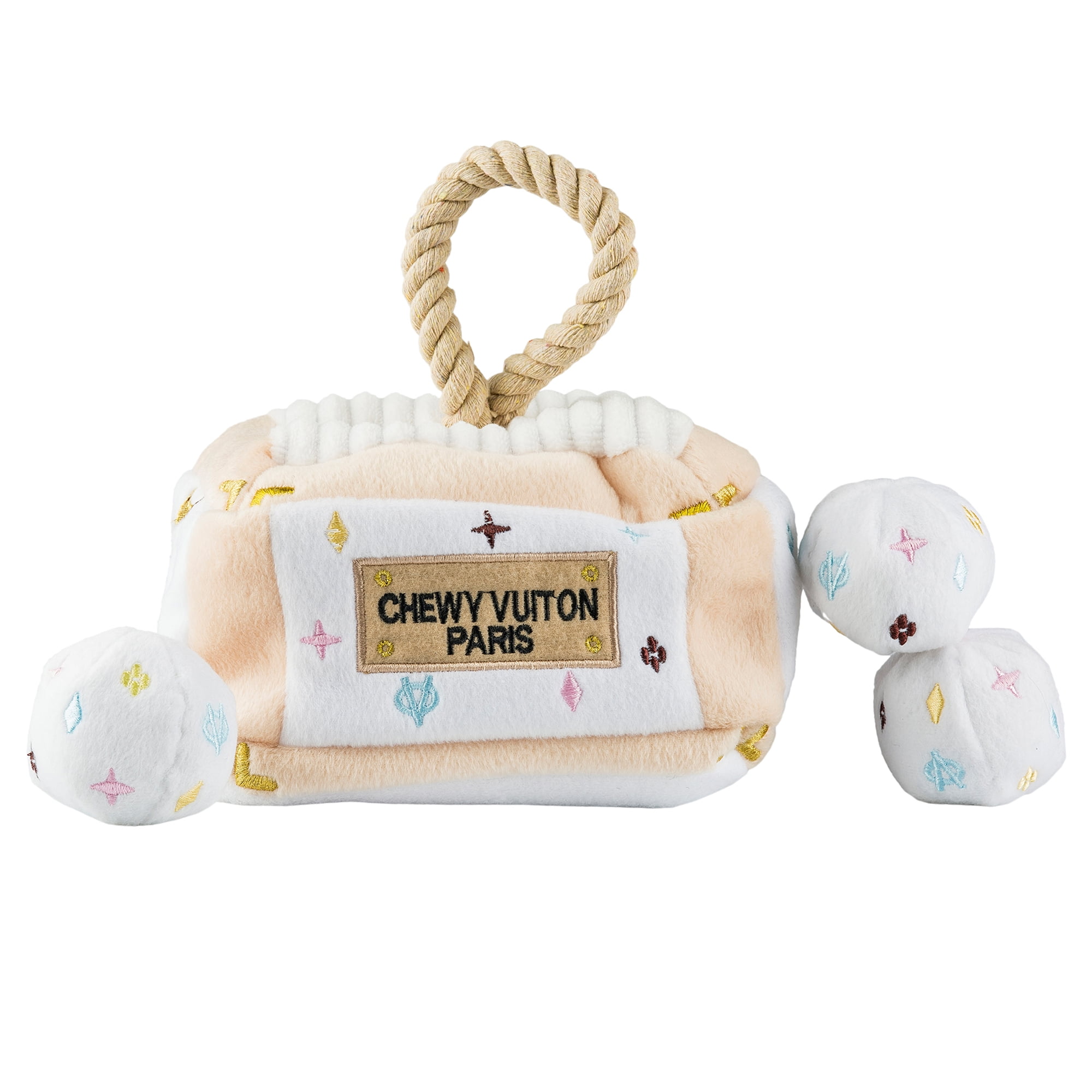 Haute Diggity Dog Chewy Vuiton White Collection – Soft Plush Designer Dog  Toys with Squeaker and Fun, Unique, Parody Designs from Safe,  Machine-Washable Materials for All Breeds & Sizes 