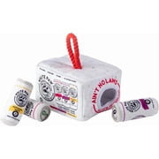 Haute Diggity Dog White Paw Grrriety Pack Activity House Plush Dog Puzzle Toy with 3 Squeaky Toys, One Size