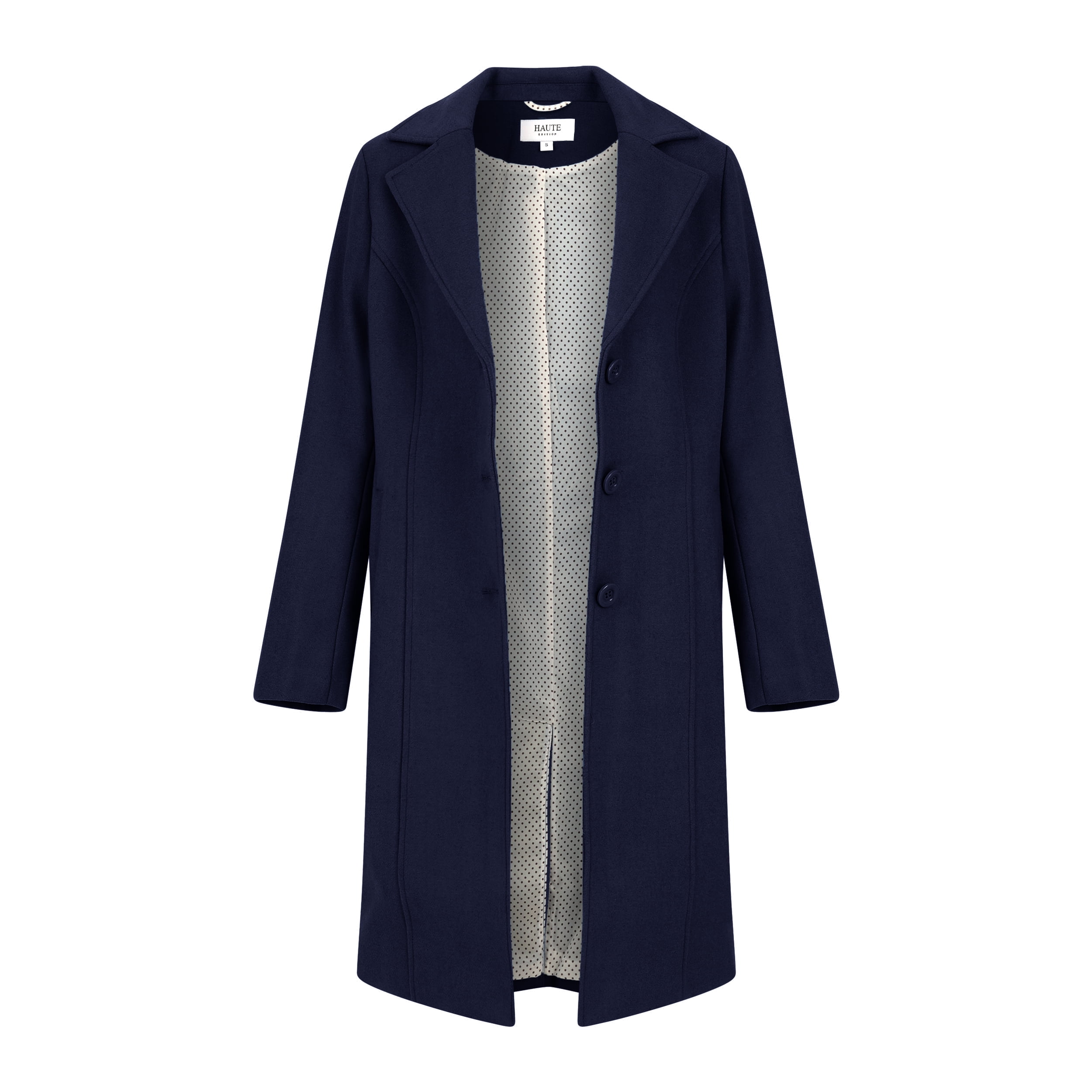 Haute Edition Women Walker Wool Blend 3 4 Belted Long Jacket Winter Coat Walmart