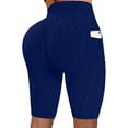 thumbnail image 1 of Haute Edition Women's Booty Lift Solid Color Biker Short with Pockets, 1 of 3