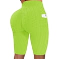 thumbnail image 1 of Haute Edition Women's Booty Lift Solid Color Biker Short with Pockets, 1 of 2