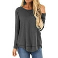 thumbnail image 1 of Haute Edition Women's Cross Stitch Loose Fit Long Sleeve Tee with Plus, 1 of 1