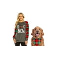 thumbnail image 1 of Haute Edition Women's Dog Mom Buffalo Plaid Sweatshirt with Dog Bandana 2-Piece Gift Set, 1 of 3