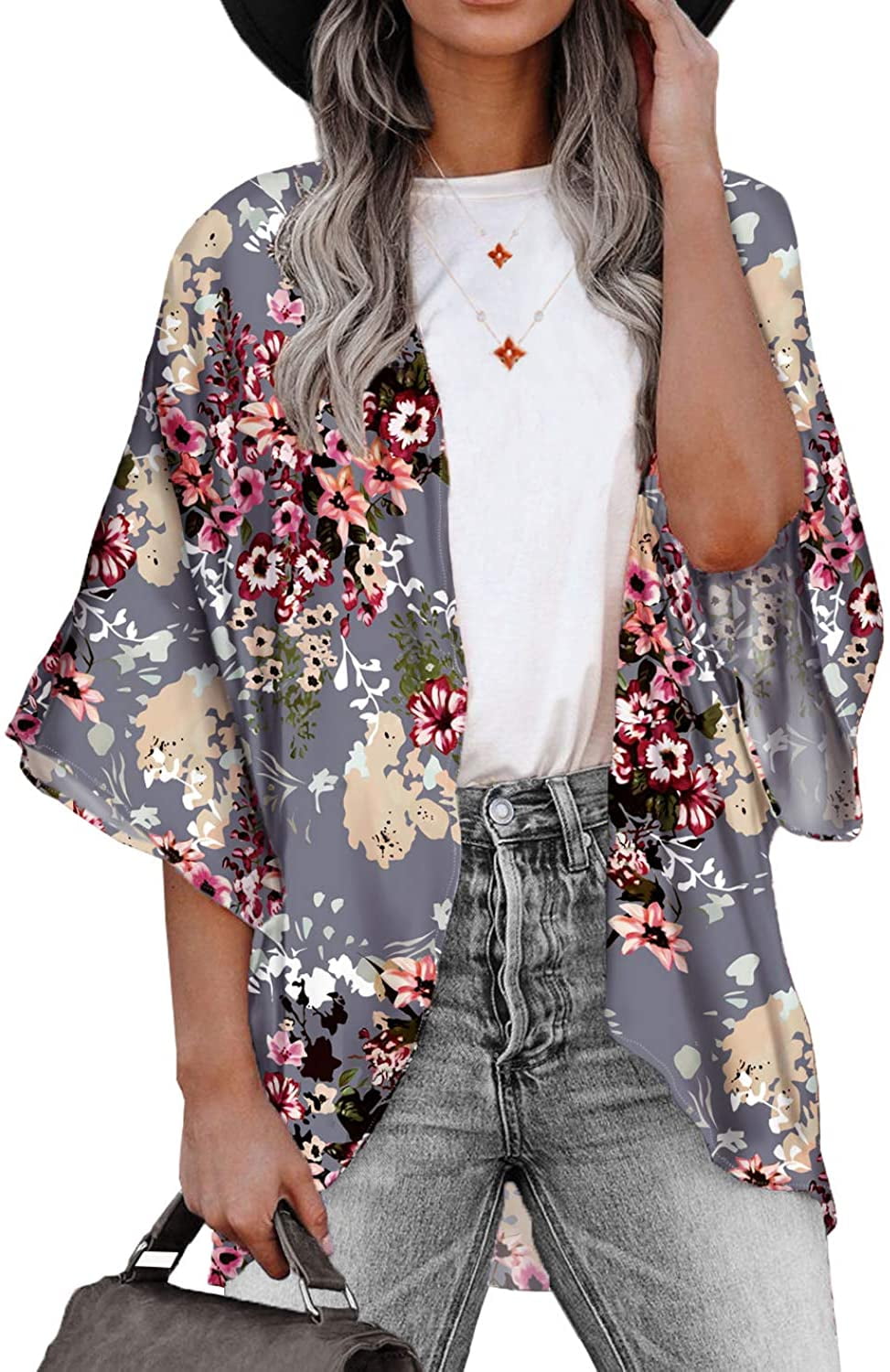 Haute Edition Women's Lightweight Summer Kimono Cardigan Cover Up in ...