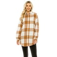 thumbnail image 1 of Haute Edition Women's Long Button Down Flannel Tunic Shirt with Plus, 1 of 4