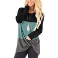 thumbnail image 1 of Haute Edition Women's Tunic Top with Twist Detail With Solid Color Block, 1 of 4