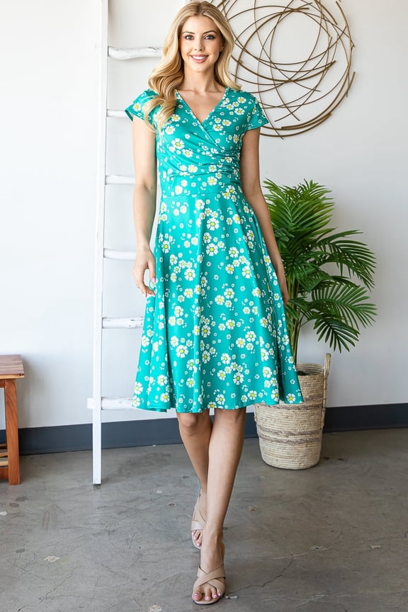 Women's V-Neck Skater Dress