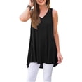 thumbnail image 1 of Haute Edition Women's V-Neck Tunic Length Long Tank, 1 of 4