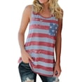 thumbnail image 1 of Haute Edition Women's&nbsp;USA&nbsp;American Flag 4th of July Casual Loose Fit Tops With Plus, 1 of 2