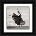 thumbnail image 1 of Haute Photo Collection 12x12 Black Ornate Wood Framed with Double Matting Museum Art Print Titled - Ballerina Dancing (detail), 1 of 4