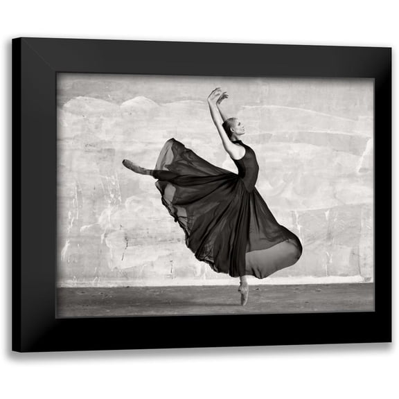 Haute Photo Collection 14x12 Black Modern Framed Museum Art Print Titled - Ballerina Dancing