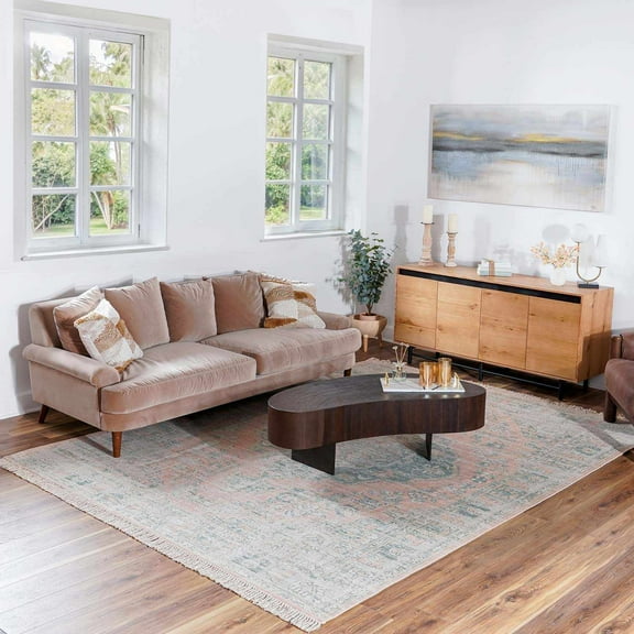 Hauteloom Adamstown Living Room, Bedroom Area Rug - Traditional - Sage, Green, Olive - 18" x 18" Sample