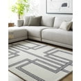 thumbnail image 1 of Hauteloom Aris Wool Living Room, Bedroom Area Rug - Contemporary - Slate Blue, Light Silver, Medium Gray - 9' x 12', 1 of 6