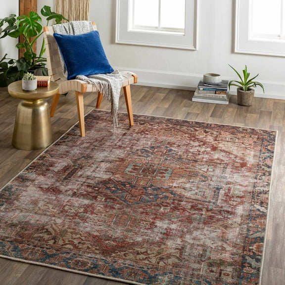 Hauteloom Adtugan Living Room, Bedroom Machine Washable Area Rug - 5'3" x 7'3"