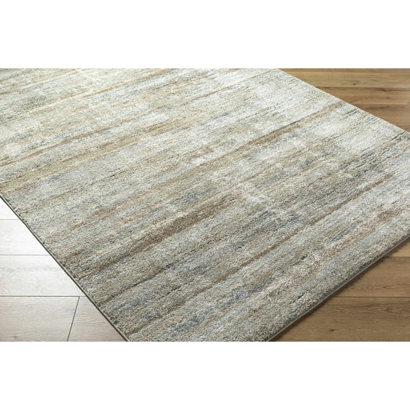 Hauteloom Agueda Living Room, Bedroom Area Rug - Contemporary - High Pile - Light Gray, Tan, Beige - 2' x 2'11"