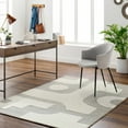 thumbnail image 1 of Hauteloom Aiden Wool Living Room, Bedroom Area Rug - Contemporary - Bone, Dark Gray, Cloud Gray - 18" Sample, 1 of 6