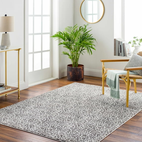 Hauteloom Ailis Living Room, Bedroom Area Rug - Gray - 7'10" x 10'2"