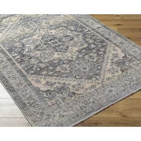 Hauteloom Gowan Living Room, Bedroom Farmhouse Area Rug - Natural Solid ...