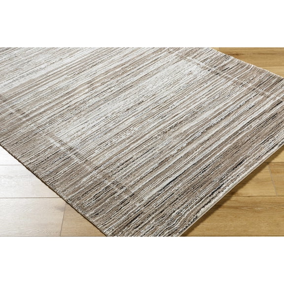 Hauteloom Ainhoa Living Room, Bedroom Area Rug - Contemporary - High Pile - Tan, Ivory, Peach - 7'10" x 10'
