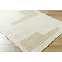 Hauteloom Airell Wool Living Room, Bedroom Area Rug - Contemporary - Pearl, Brick Red - 18" x 18" Sample