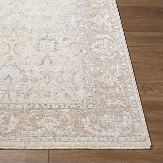 Hauteloom Airlia Living Room, Bedroom Area Rug - Traditional - Beige, Ivory, Taupe - 7'10" x 10'2"