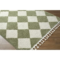 Hauteloom Aitana Living Room, Bedroom Area Rug - Contemporary - Olive, Medium Gray, Cream - 5'3" x 7'