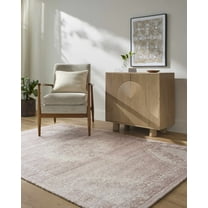 Hauteloom Alafin Bohemian Hand Tufted Vintage Medallion Area Rug - Oriental Fade Look Traditional Carpet for Living Room, Bedroom, Dining Room - Dusty Rose, Blush, Cream - 2' x 3'