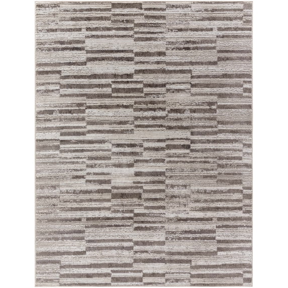 Hauteloom Alaric Living Room, Bedroom Area Rug - Contemporary - Peach, Light Brown, Ivory - 5'3" x 7'
